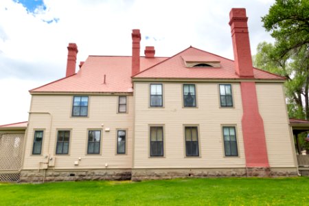 Historic housing exterior comparisons: fresh paint side view