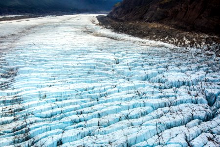 Crevasses on the Nizina Glacier photo
