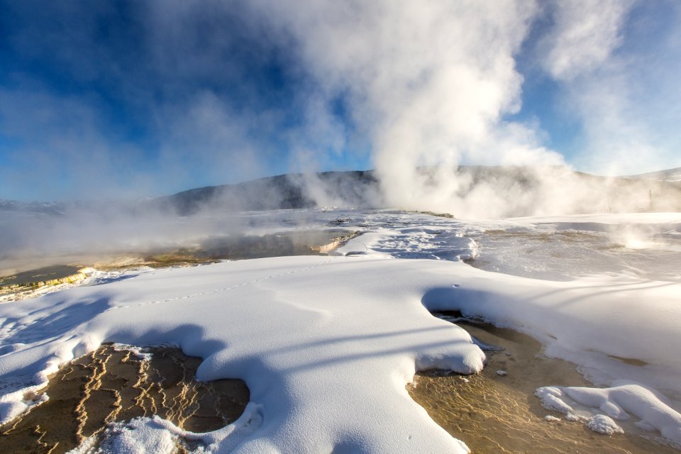 Snow pillows near Canary Spring