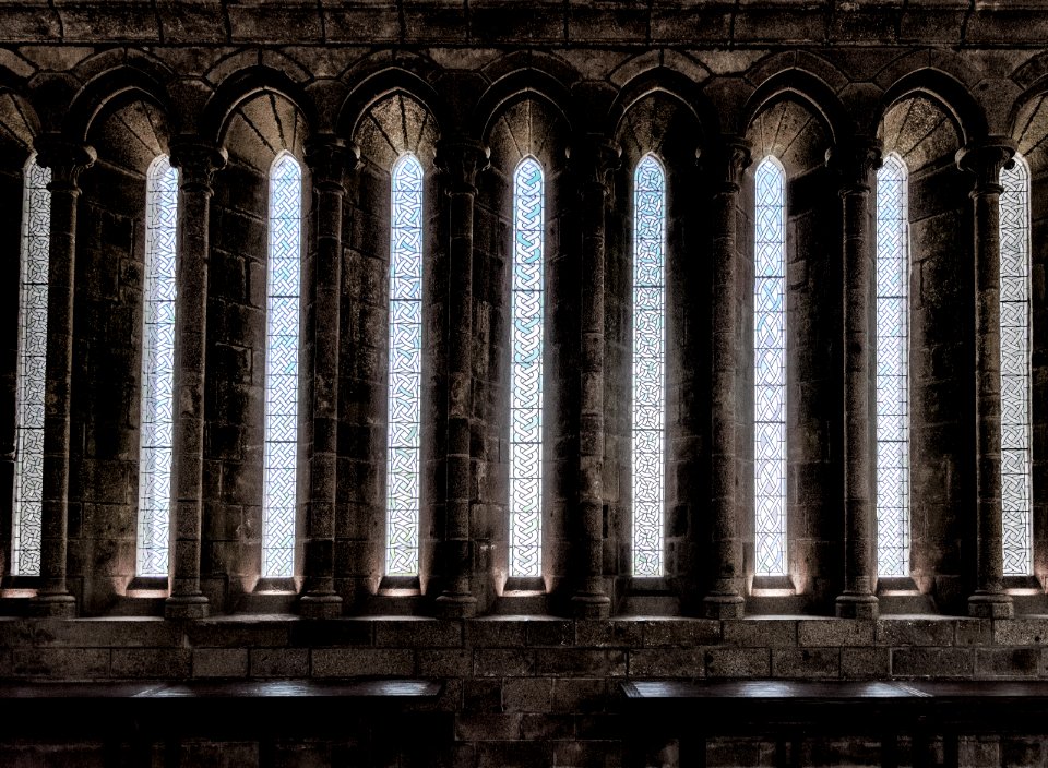 The Refectory at Mont St. Michel, France