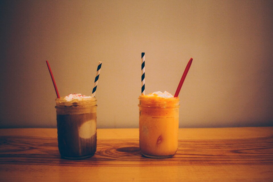 Drinks mason jars straws