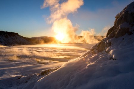 Sunrise, Mammoth Hot Springs