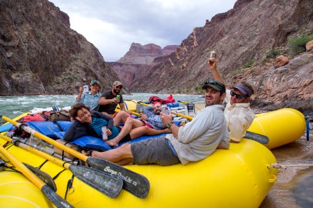 Celebrating below Crystal Falls