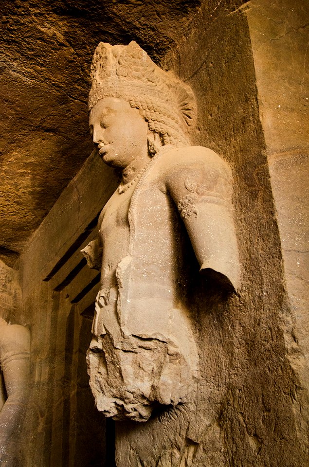Statue in Elephanta Caves