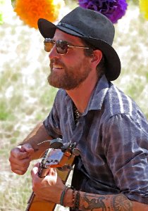 BORDERLAND FESTIVAL 2019 - Coronado National Memorial -52 - Derren Crosby of Maha Via Flamenco - PHOTOSHOP WATERCOLOR