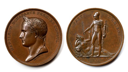 1802 French Treaty of Amiens Medal photo