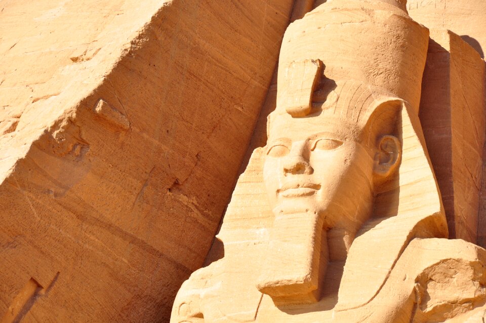 Orange pharaoh egyptian temple