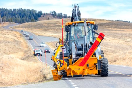 Installing snow stakes in Hayden Valley photo