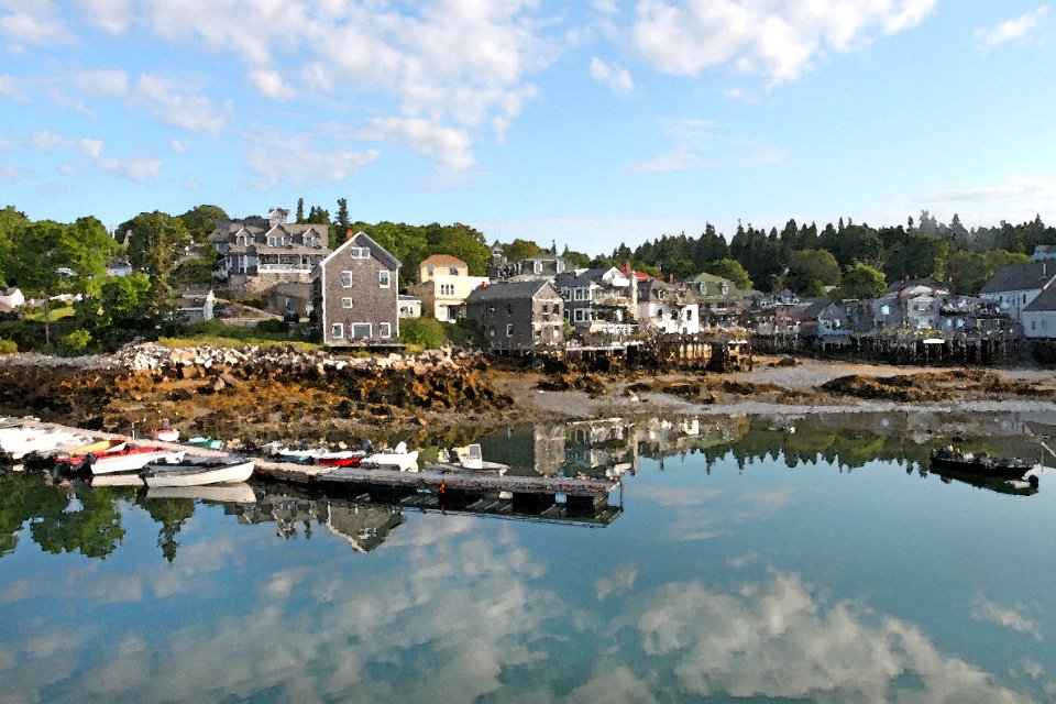 MAINE - STONINGTON, HANCOCK CO - PHOTOSHOP WATERCOLOR FILTER (47)