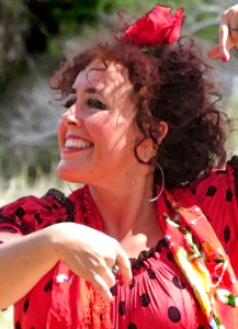 BORDERLAND FESTIVAL 2019 - Coronado National Memorial -32 - Juliana Thomas of Maha Via Flamenco - PHOTOSHOP WATERCOLOR