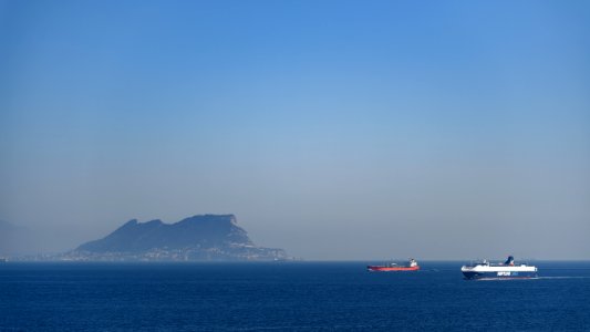 Ships in the Strait of Gibraltar