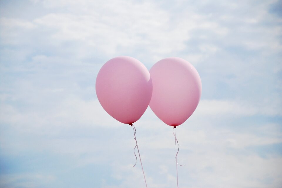 Blue romance balloon