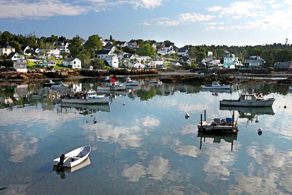 MAINE - STONINGTON, HANCOCK CO - PHOTOSHOP WATERCOLOR FILTER (46)