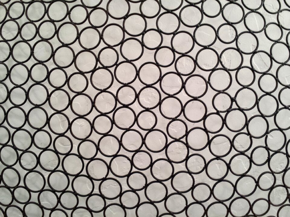 Art fence gray circle