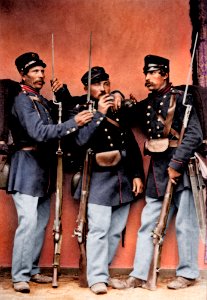 menige soldater, 1864 - colorized