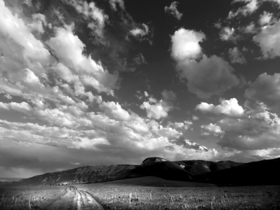 CAMPSITE AT DEAD INDIAN PASS, WYOMING, BW
