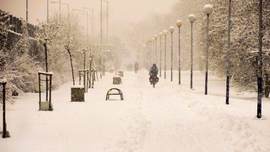 Krakow in the snow photo