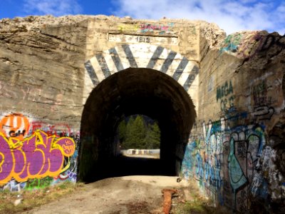 Old highway tunnel Greenwood BC photo