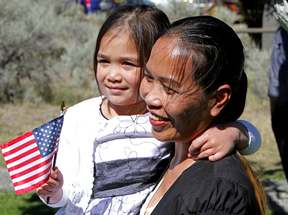 Naturalization ceremony in Mammoth Hot Springs