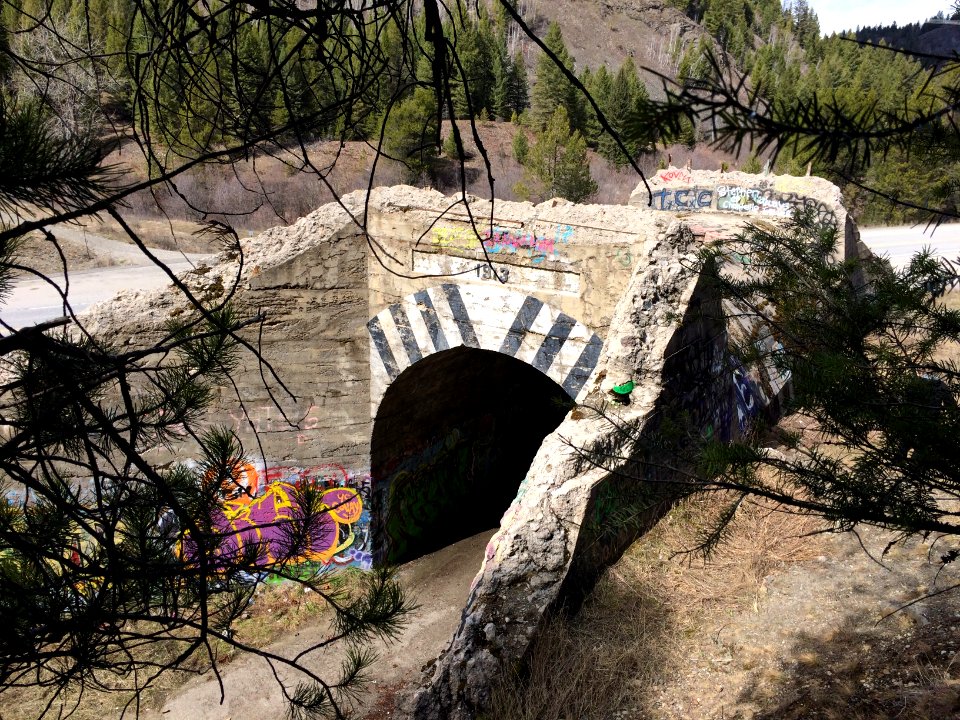 Old highway tunnel Greenwood BC