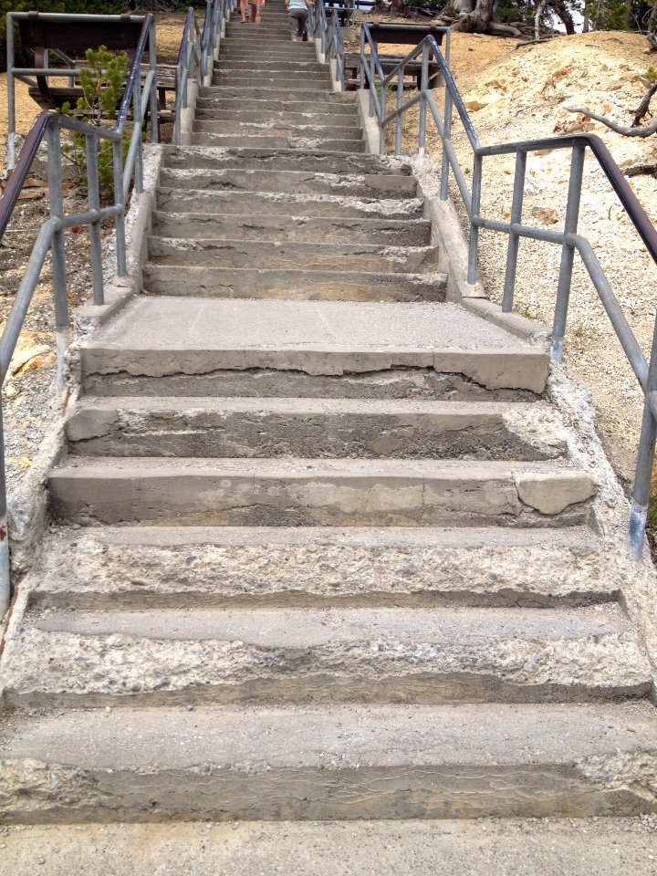 Steps to viewing platform at Inspiration Point