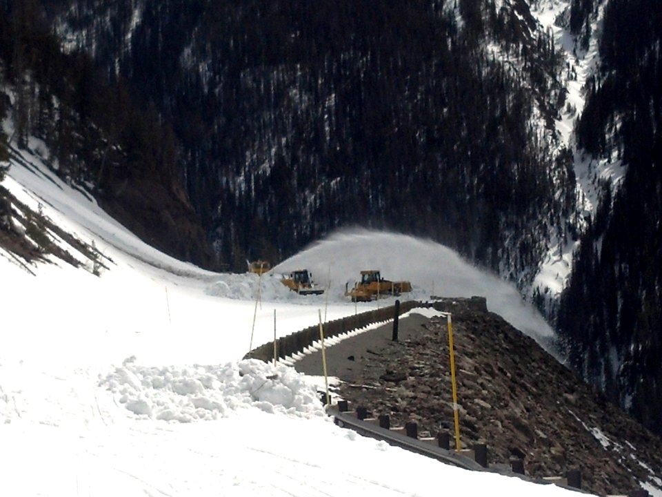 WYDOT clearing of Sylvan Pass