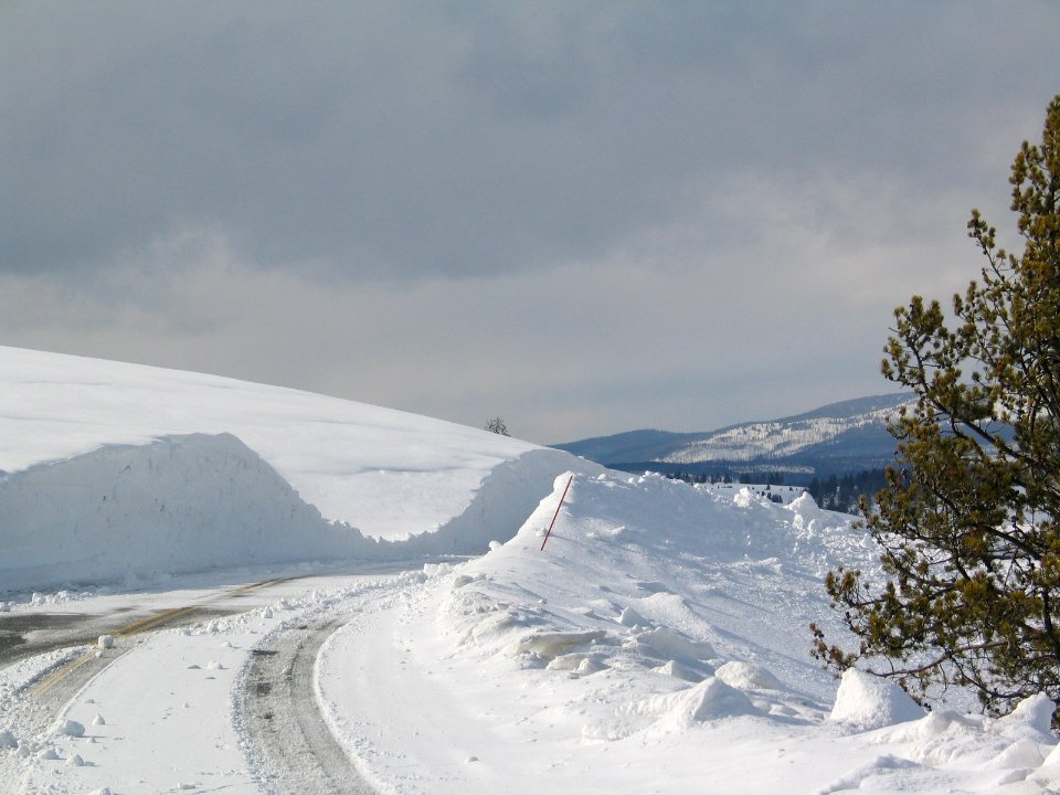 Cut through a drift in Hayden