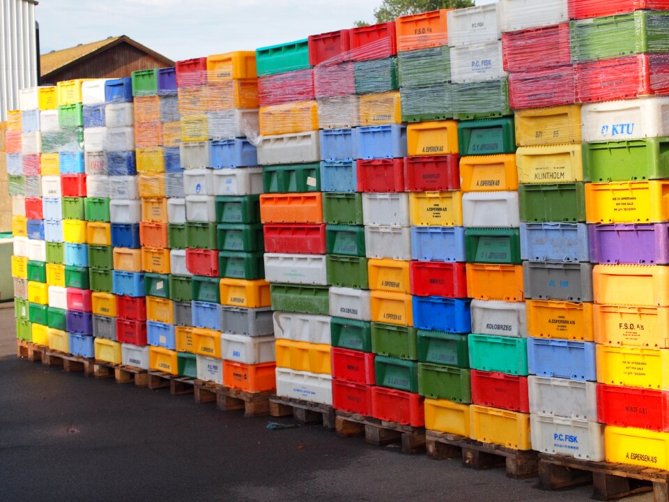 Denmark fishing port colorful