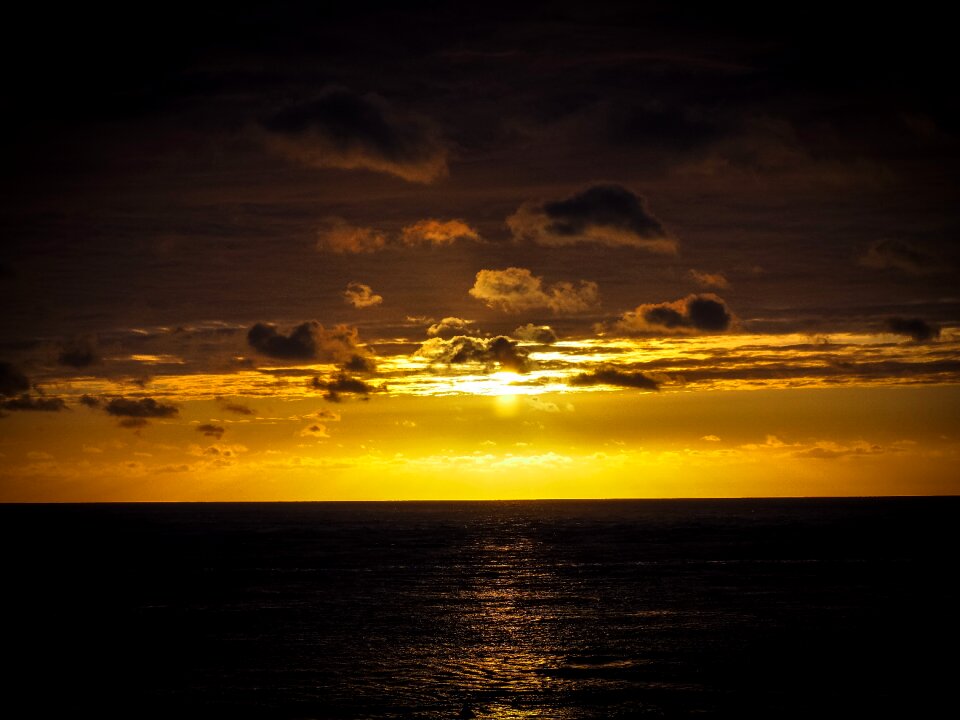 Water sky abendstimmung