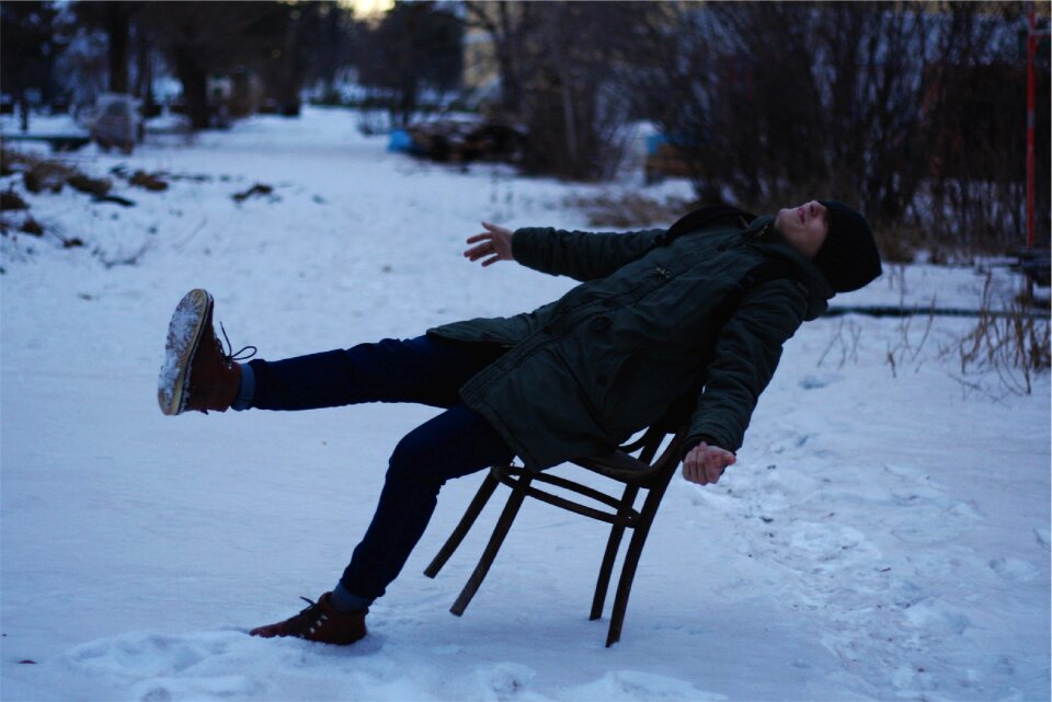 Snow chair boots photo