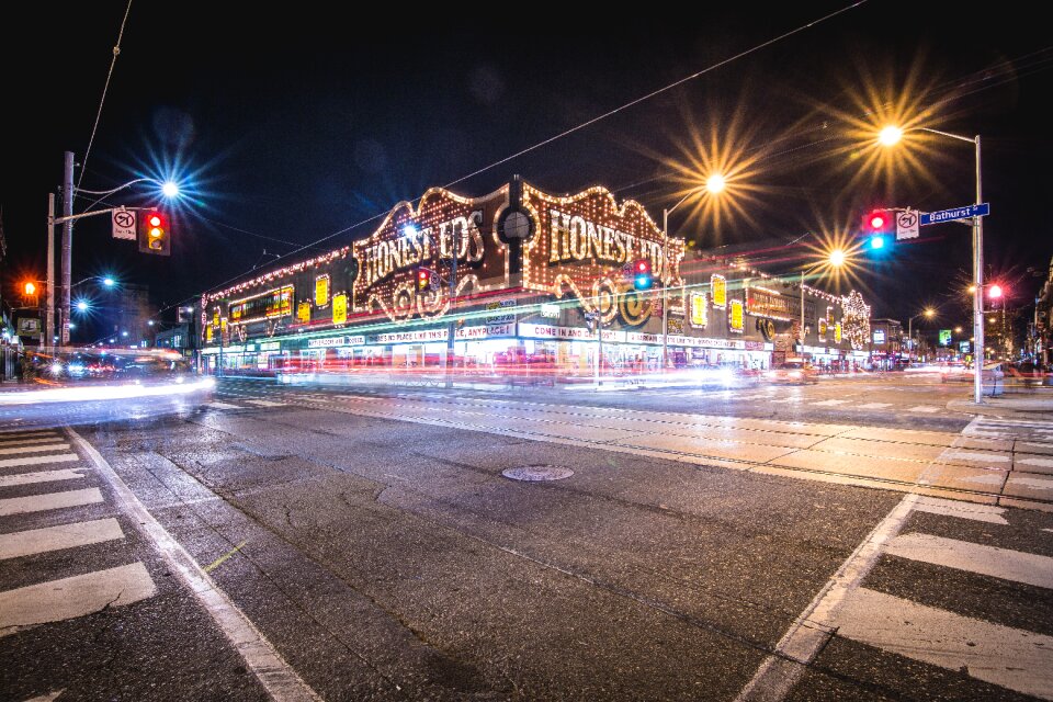 Neon lights street light illumination photo