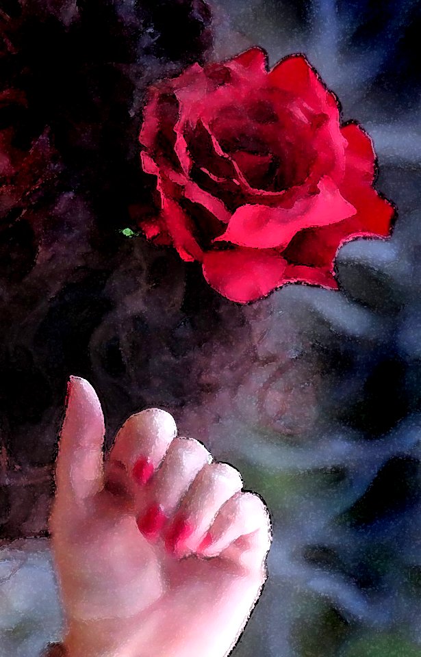 BORDERLAND FESTIVAL 2019 - Coronado National Memorial -49 - Juliana Thomas of Maha Via Flamenco - PHOTOSHOP WATERCOLOR