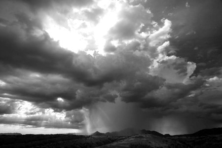 VIEW FROM THE HOUSE - 0213 (7- 9 -14) start of the monsoons (2) bw