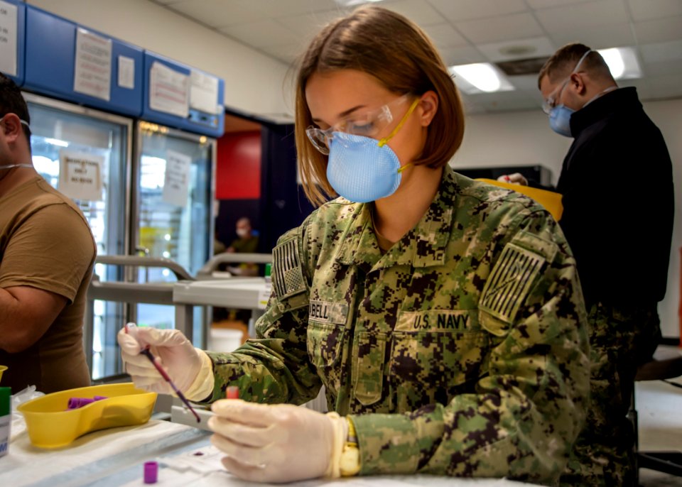 MCRD San Diego Sailor Processes Marine Recruits