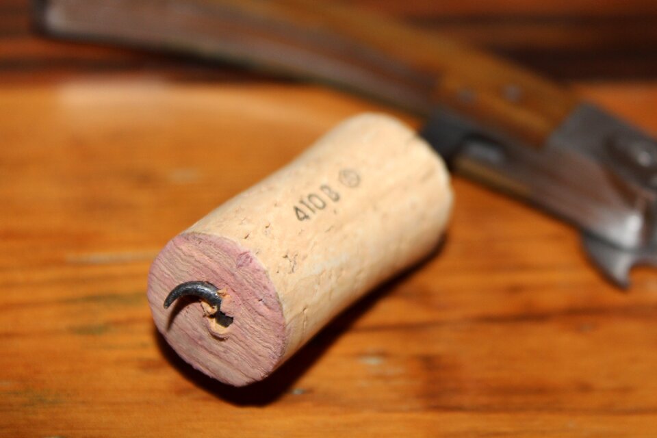 Uncork bottle red wine