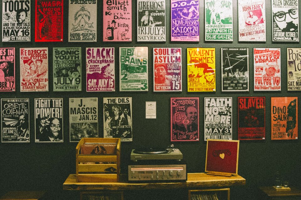 Turntable music posters