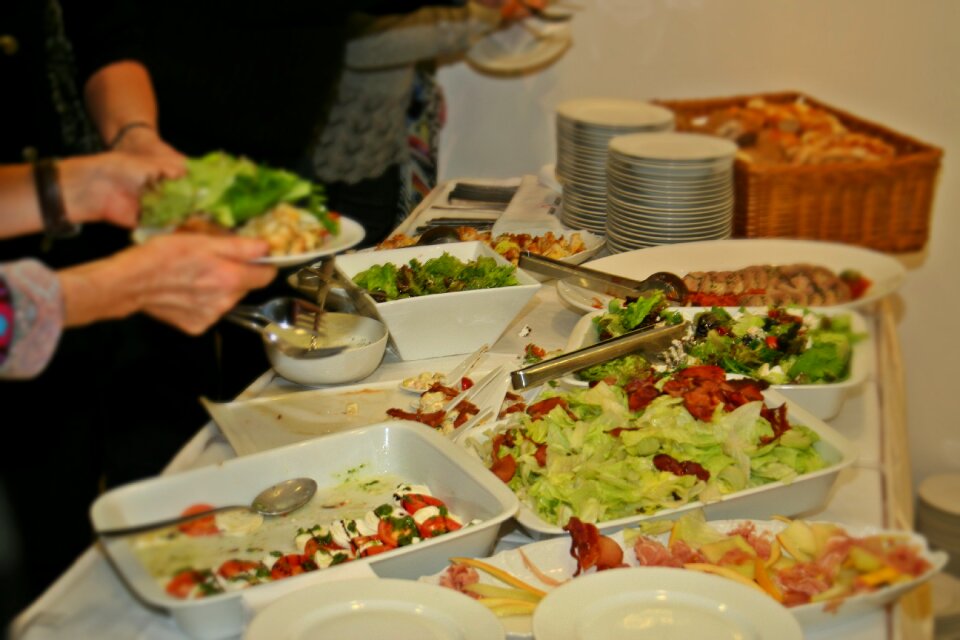 Swedish table food feast