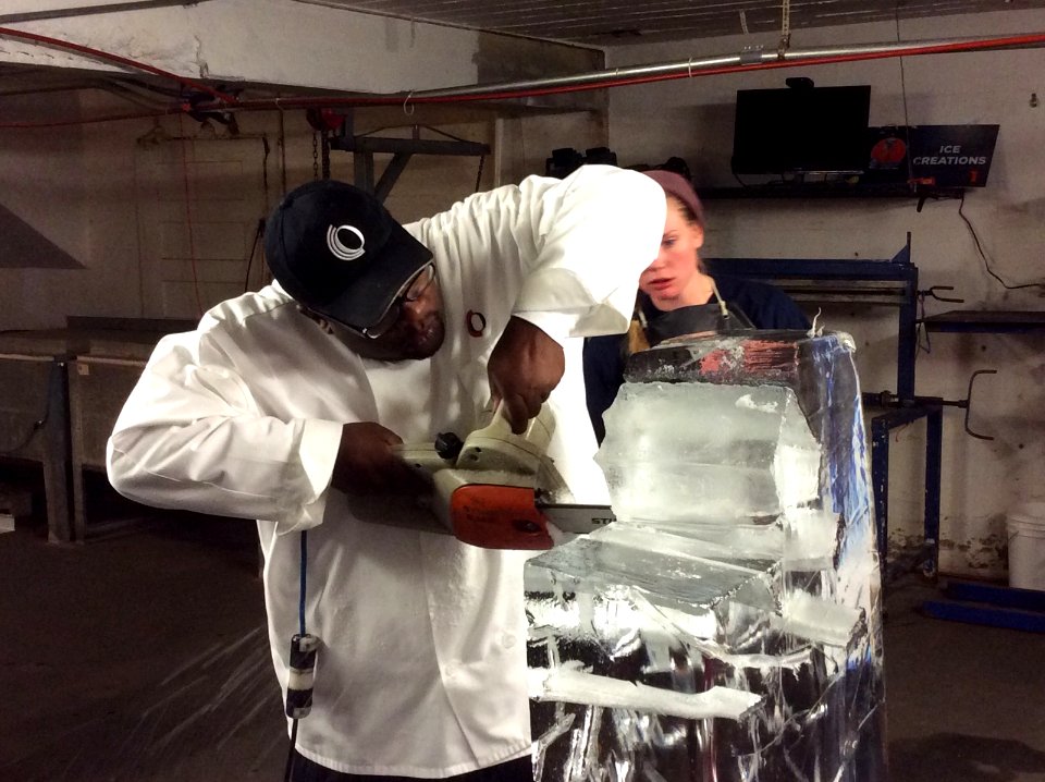 Ice carving