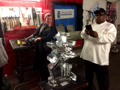 Ice carving