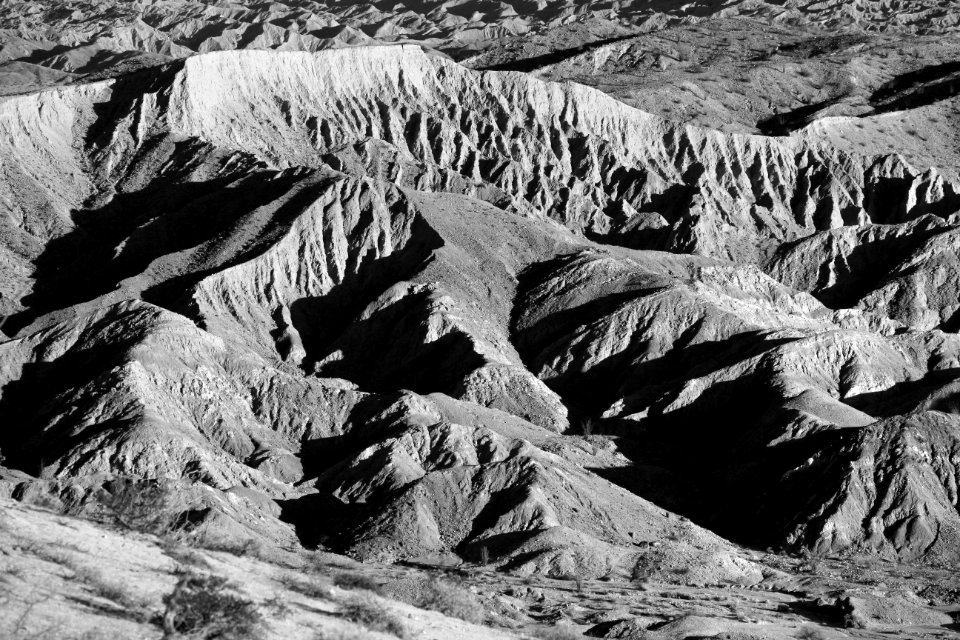 CA - CARRIZO BADLANDS OVERLOOK CAMPSITE (1-8-2017) anza-borrego state park, san diego co, ca -22 BW
