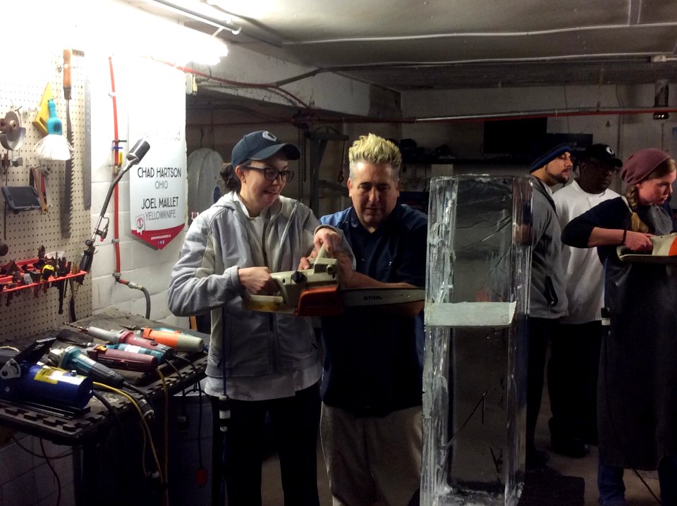 Ice carving