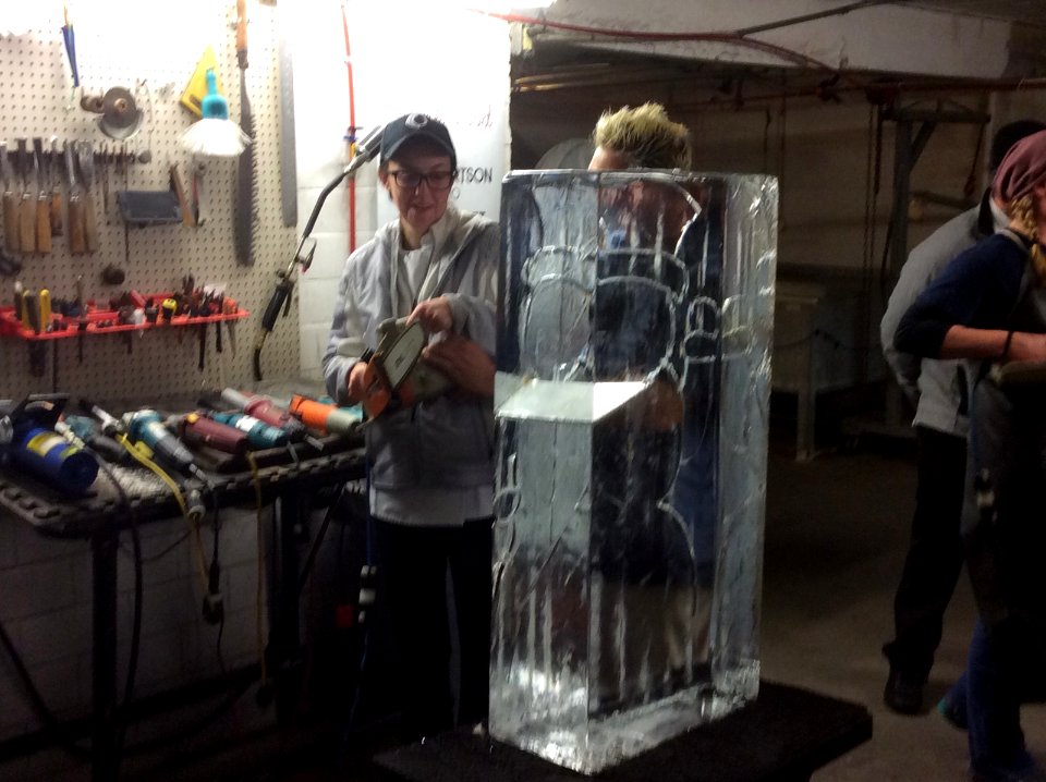 Ice carving
