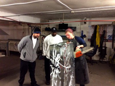 Ice carving