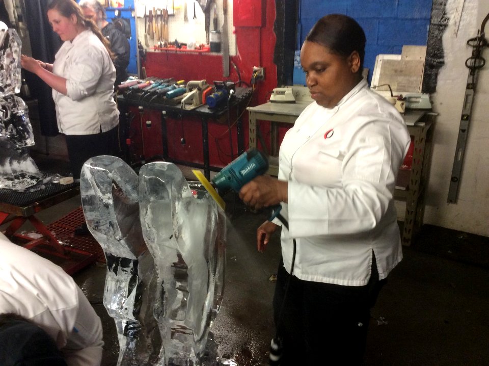 Ice carving!