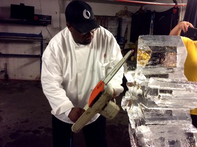 Ice carving