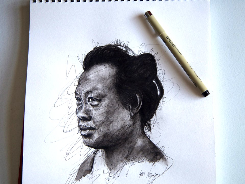 Kim Ki-duk   rotring on paper / Hom Nguyen