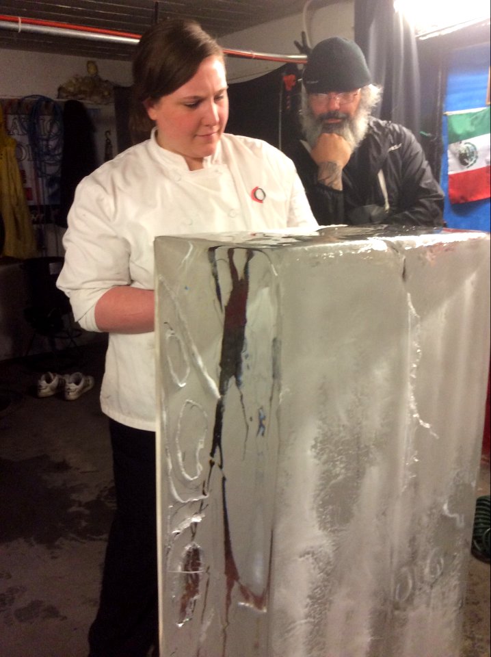 Ice carving!