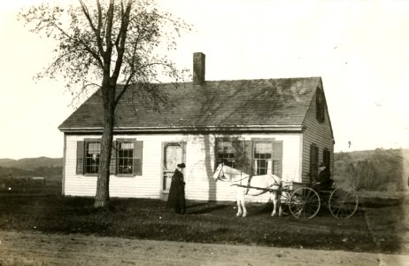 House and Buggy, Real Photo Postcard, Takoma Park, Maryland, Circa 1908