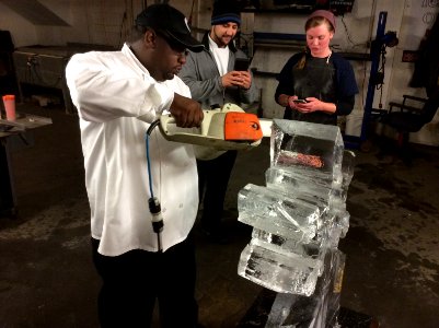 Ice carving
