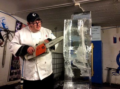Ice carving!